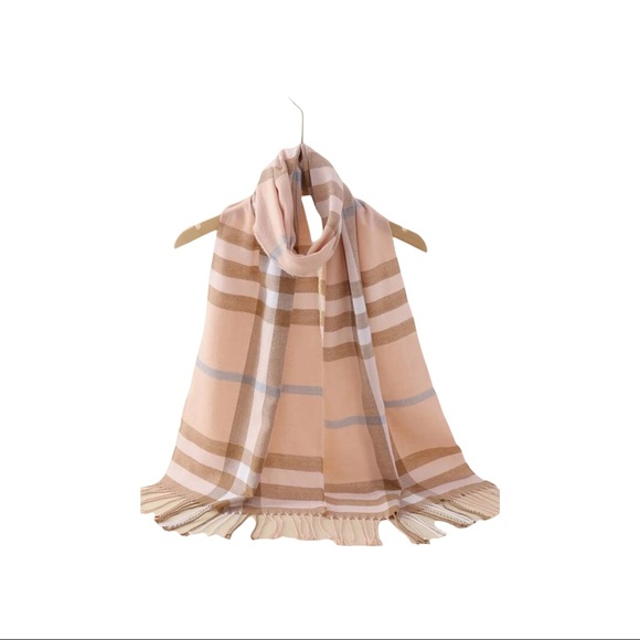 Fringe Hem Color Block Scarf - Picture 5 of 7